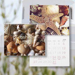 Tropical Seashell Photography Custom Size Calendar
