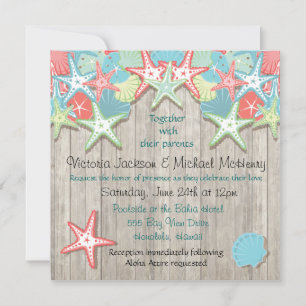 Tropical Seashell Wedding Invitations