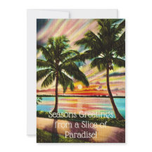 Tropical Seasonal Letter Holiday Card