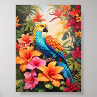 Tropical Serenity: Vibrant Paradise Artwork Poster