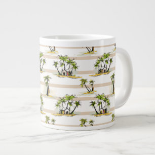 Tropical Shack And Palms Large Coffee Mug