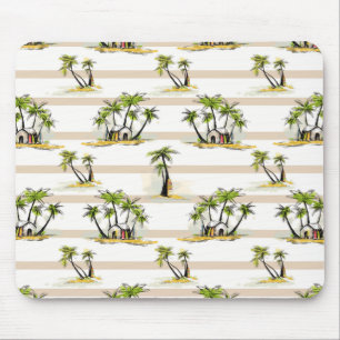 Tropical Shack And Palms Mouse Mat