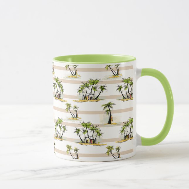 Tropical Shack And Palms Mug (Right)