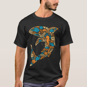 Tropical Shark Mosaic - Marine Life T-Shirt