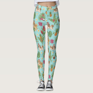 Tropical Shih Tzu Beach Vibes Leggings