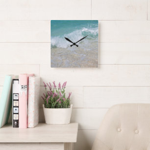 Tropical Shoreline Bliss #1 #ocean #wall #art Square Wall Clock