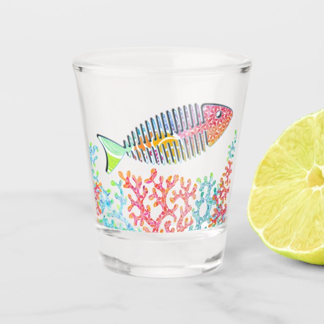 Tropical Shot Glass (Front)