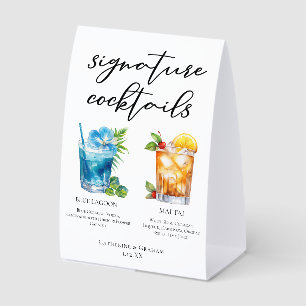 Tropical Signature Cocktails Wedding Menu