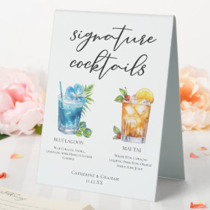 Tropical Signature Cocktails Wedding Menu