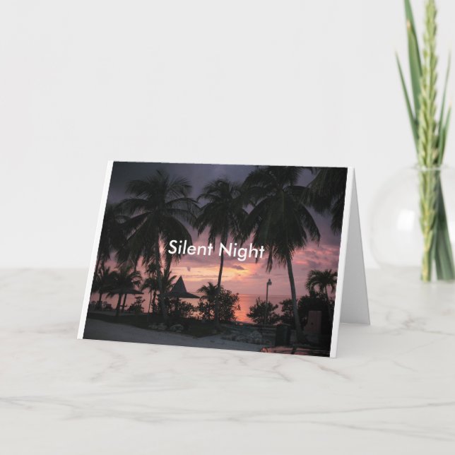 Tropical Silent Night Christmas Card (Front)