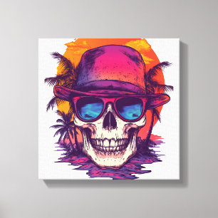 Tropical Skull Vibe Canvas Print