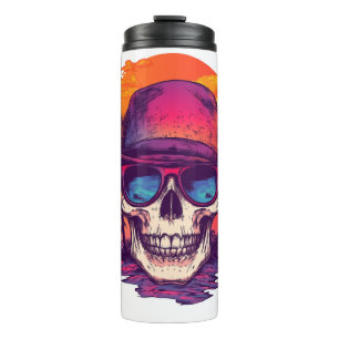 Tropical Skull Vibe Thermal Tumbler