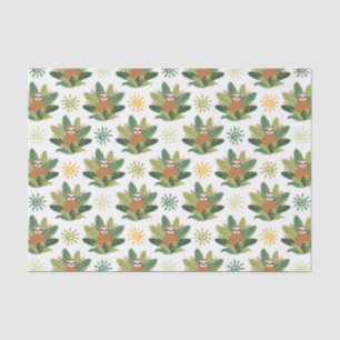 Tropical Sloth Pattern Tissue Paper