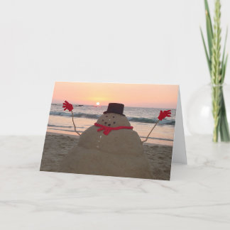 Tropical Snowman Card