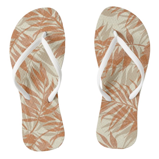 Tropical Spa Coordinates- Areca Palms Hawaiian Flip Flops (Footbed)