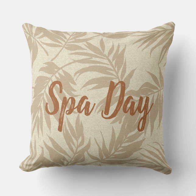 Tropical Spa Coordinates- Areca Palms Reversible Cushion (Front)