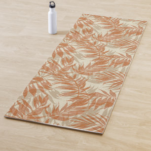 Tropical Spa Coordinates- Palm Leaves and Tribal Yoga Mat