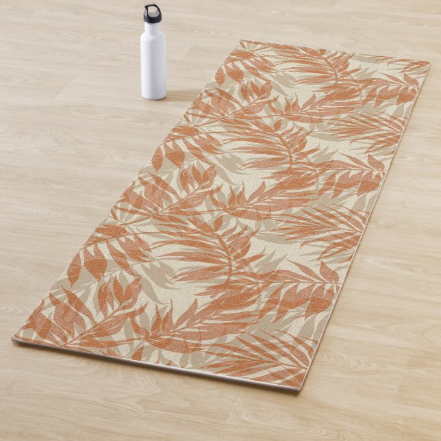 Tropical Spa Coordinates- Palm Leaves and Tribal Yoga Mat (In Situ)