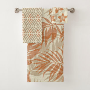 Tropical Spa Coordinates- Palm Leaves Coordinates Bath Towel Set