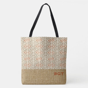 Tropical Spa Coordinates- Tribal Zig Zag Beach Bag