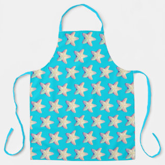 Tropical Sparkling Starfish Christmas Holiday  Apron