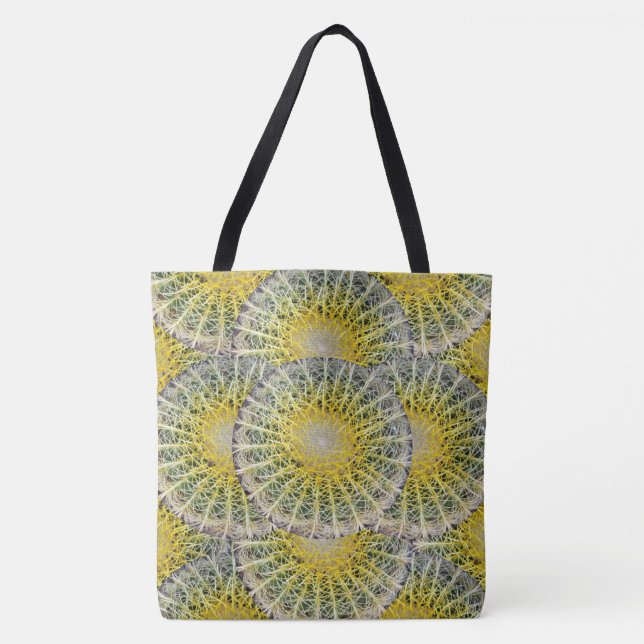 Tropical Sphere Cacti Pattern Tote Bag (Front)