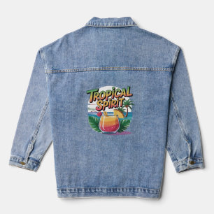 tropical spirit denim jacket