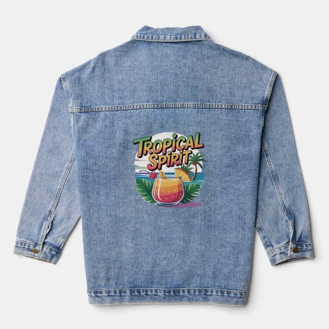 tropical spirit denim jacket (Back)