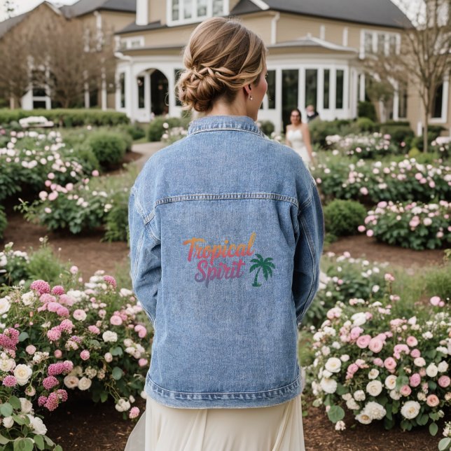 Tropical spirit denim jacket (Wedding Back)