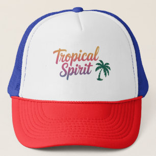 Tropical spirit trucker hat