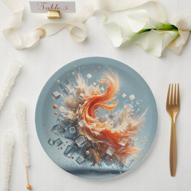 Tropical Splash Paper Plate (Wedding)