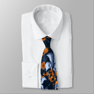 Tropical Splat Handpainted Hawaiian 2-sided Print Tie