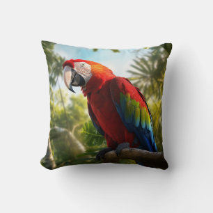 Tropical Splendour Macaw  Cushion