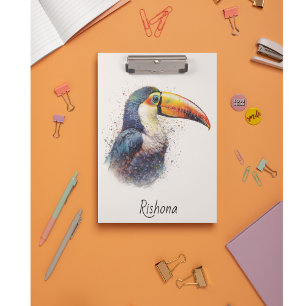 Tropical Splendour Toucan, custom Clipboard