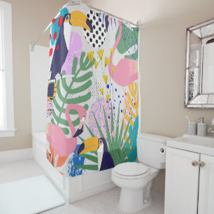 Tropical Spring Shower Curtain