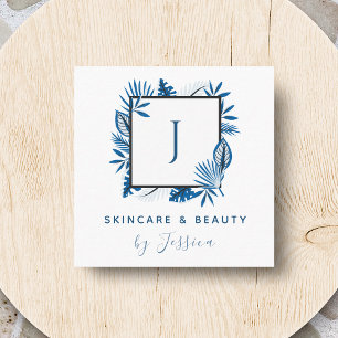 Tropical Square Frame Skincare Aesthetics Beauty   Square Business Card