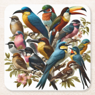 Tropical Square Paper Coaster