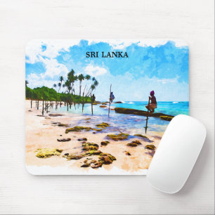 Tropical  Sri Lanka Coastline  Mouse Mat