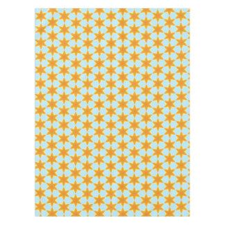 Tropical Starfruit Pattern Blue Orange  Tablecloth