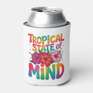 Tropical State of Mind Summer Beach Tropical Can Cooler