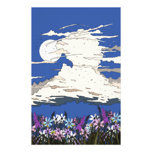 Tropical Storm and Flowers Photo Print