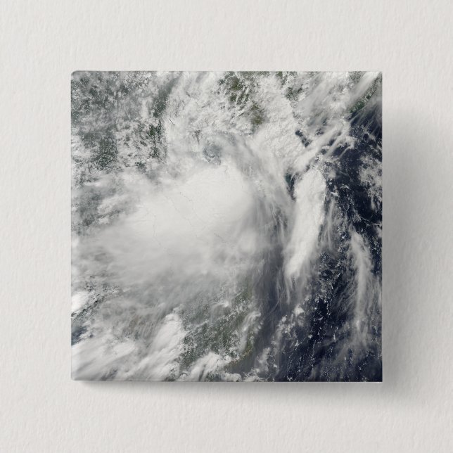 Tropical storm Conson approaching Vietnam 15 Cm Square Badge (Front)