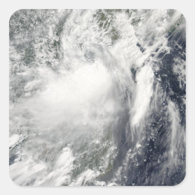 Tropical storm Conson approaching Vietnam Square Sticker (Front)