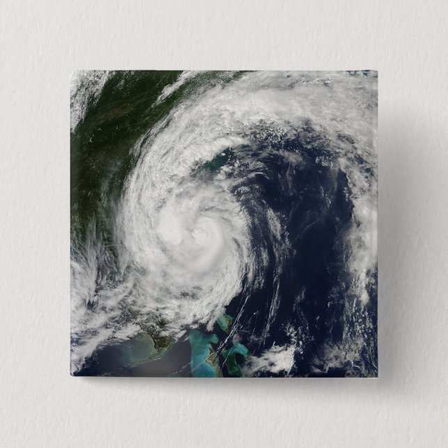 Tropical Storm Hanna over the East Coast 15 Cm Square Badge (Front)