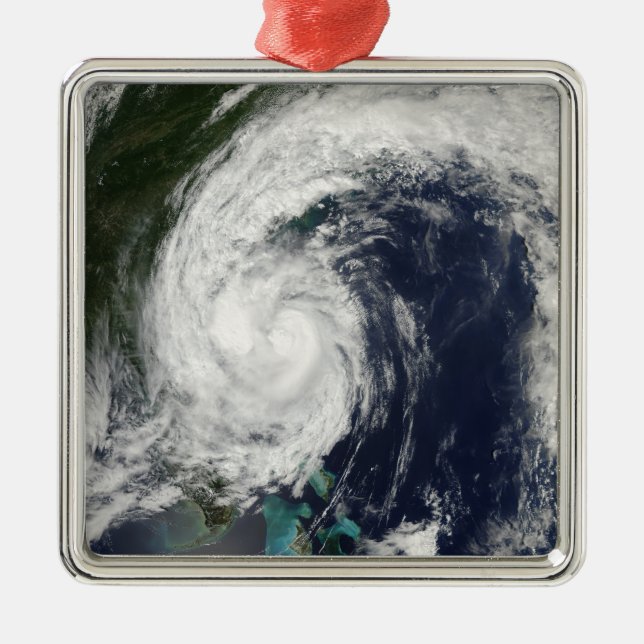 Tropical Storm Hanna over the East Coast Metal Tree Decoration (Front)