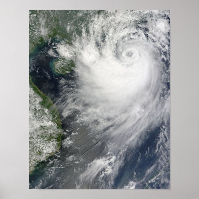 Tropical Storm Koppu nearing landfall Poster (Front)