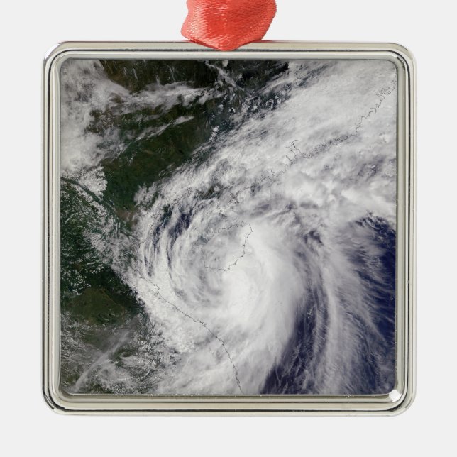Tropical Storm Mekkhala Metal Tree Decoration (Front)
