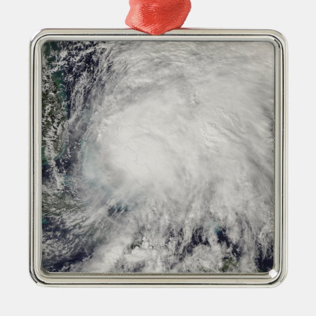 Tropical Storm Noel over the Bahamas Metal Tree Decoration (Front)