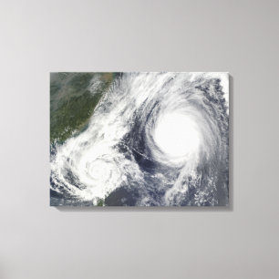 Tropical Storm Parma and Super Typhoon Melor Canvas Print