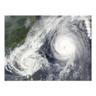 Tropical Storm Parma and Super Typhoon Melor Photo Print